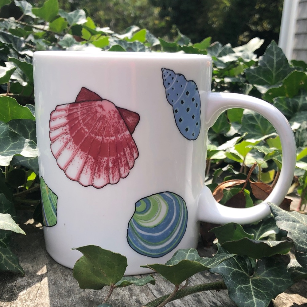 Studio Nova White Mug with Seashell Designs